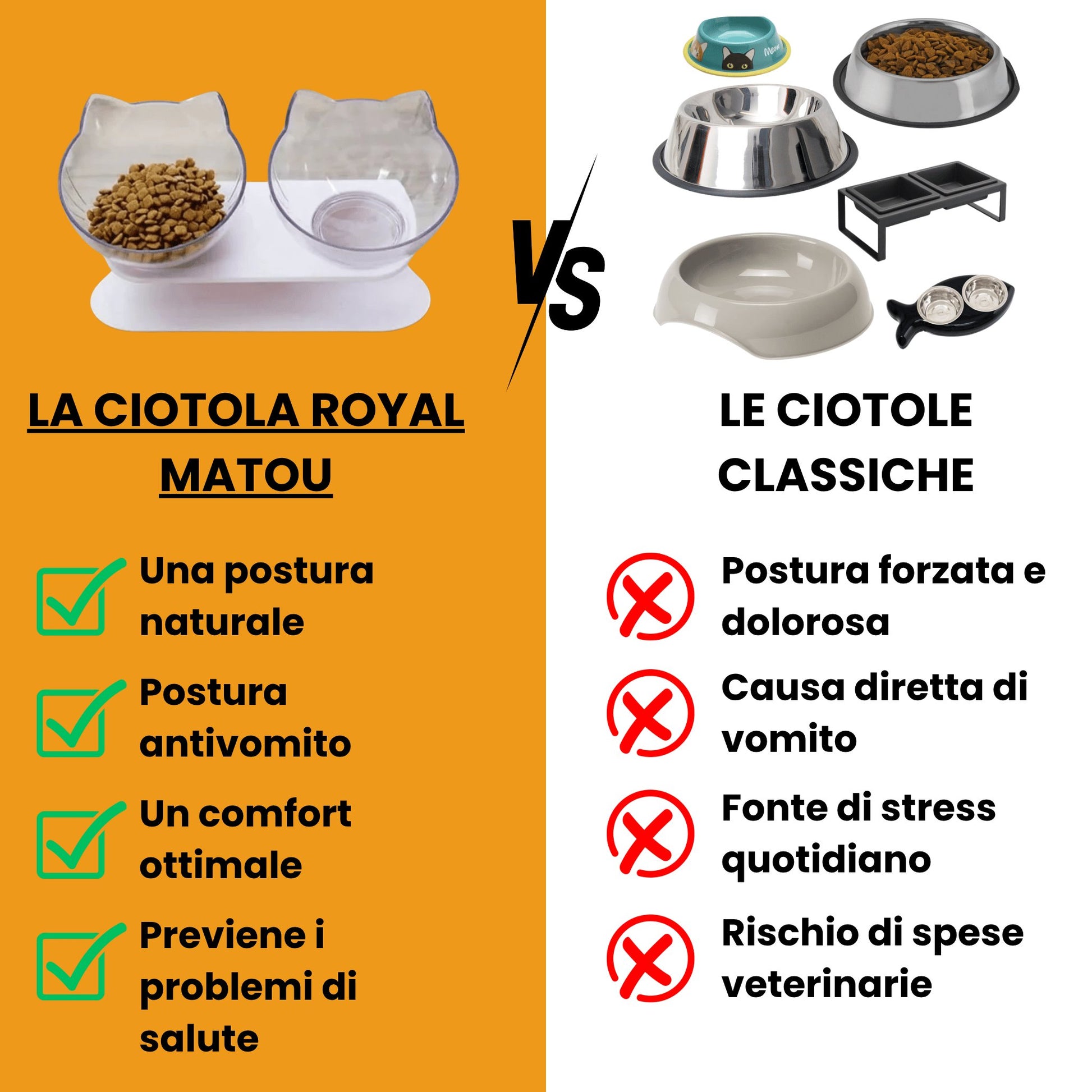Royal Matou: basta vomito dopo i pasti.
