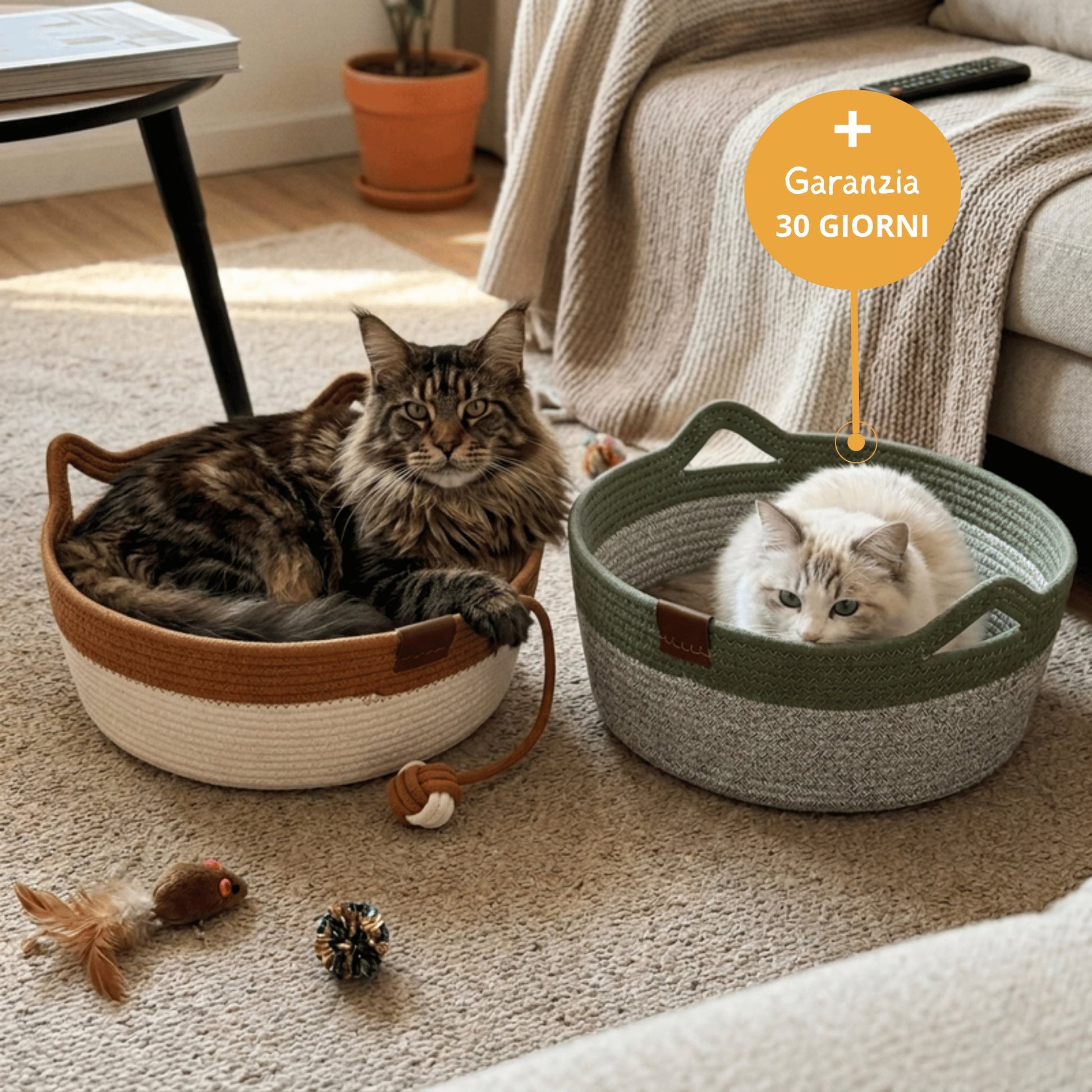 La Cuccia del Gattone: letto rilassante e tiragraffi naturale