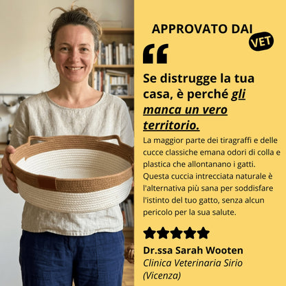 La Cuccia del Gattone: letto rilassante e tiragraffi naturale