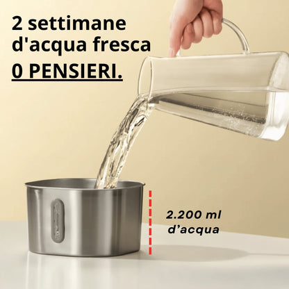Fontanella inox Gattone: acqua fresca e sana 24 ore su 24