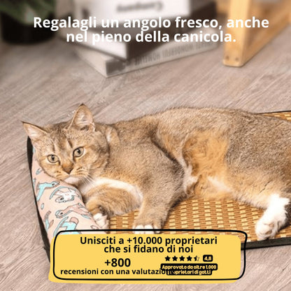 Tappetino rinfrescante per gatto - Comfort estivo senza gel e antiscivolo