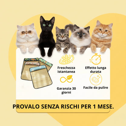 Tappetino rinfrescante per gatto - Comfort estivo senza gel e antiscivolo
