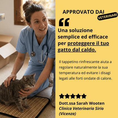 Tappetino rinfrescante per gatto - Comfort estivo senza gel e antiscivolo