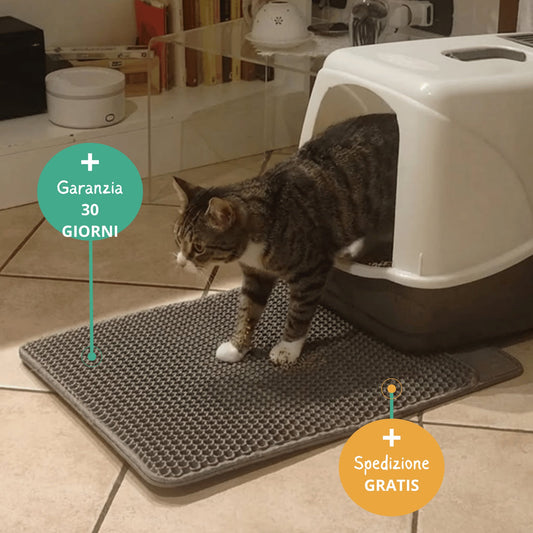 Tappetino cattura lettiera per gatto - Pavimenti sempre puliti!