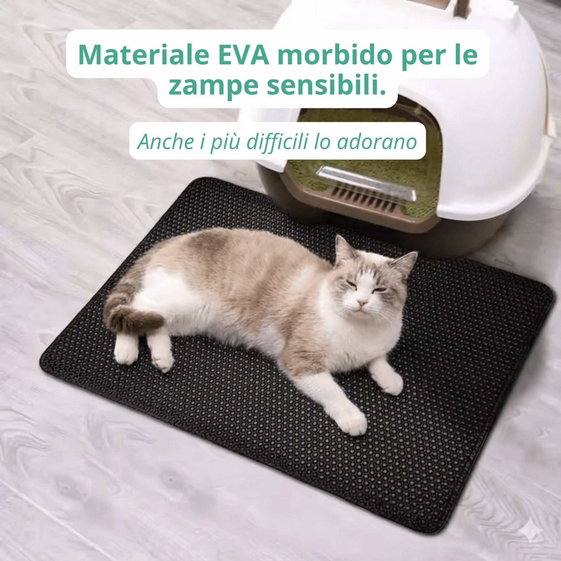 Tappetino cattura lettiera per gatto - Pavimenti sempre puliti!
