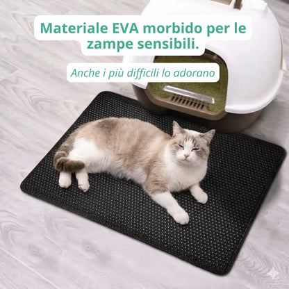 Tappetino cattura lettiera per gatto - Pavimenti sempre puliti!
