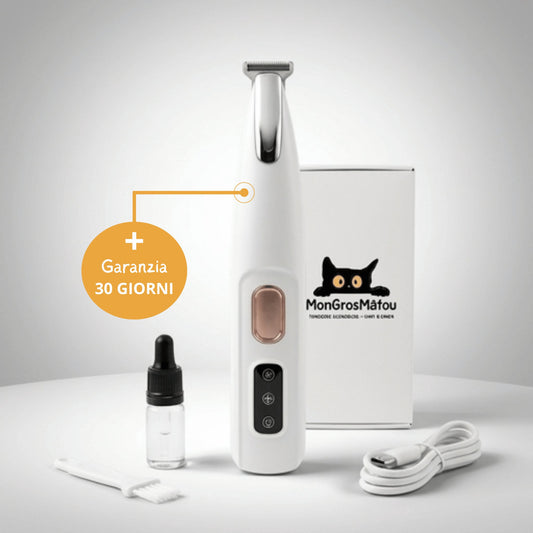 Tosatrice silenziosa senza fili per cani Gattone