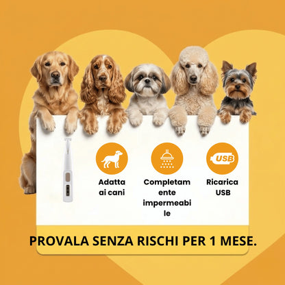 Tosatrice silenziosa senza fili per cani Gattone